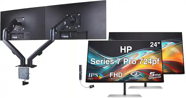 24" HP Series 7 Pro 724pf IPS FHD 5ms Super CLEAR 1920x1080 Anti-Glare Response