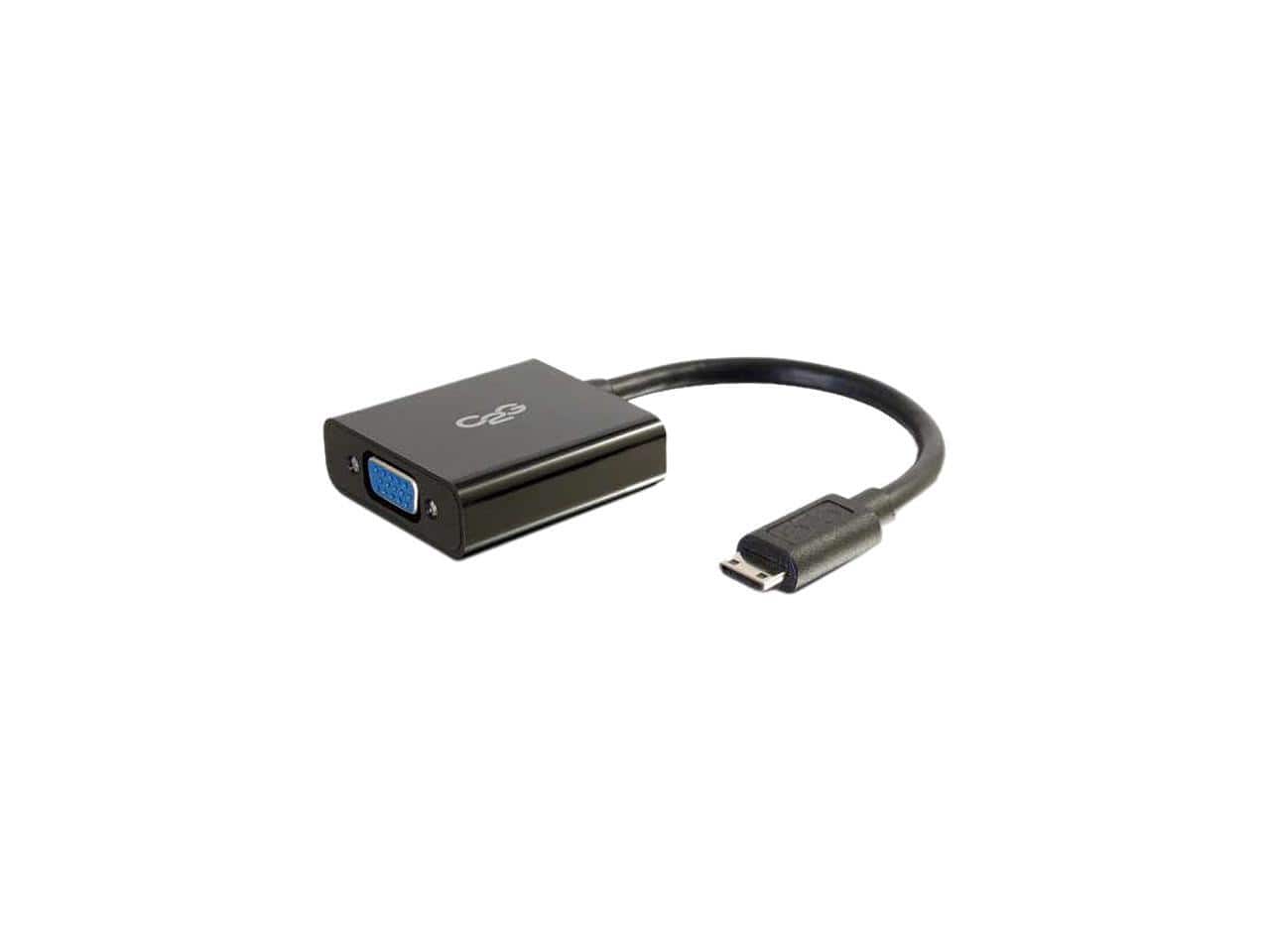 Cables to Go - C2g Mini Hdmi To Vga Adapter - Mini Hdmi To Vga Converter - Male To Female - Black
