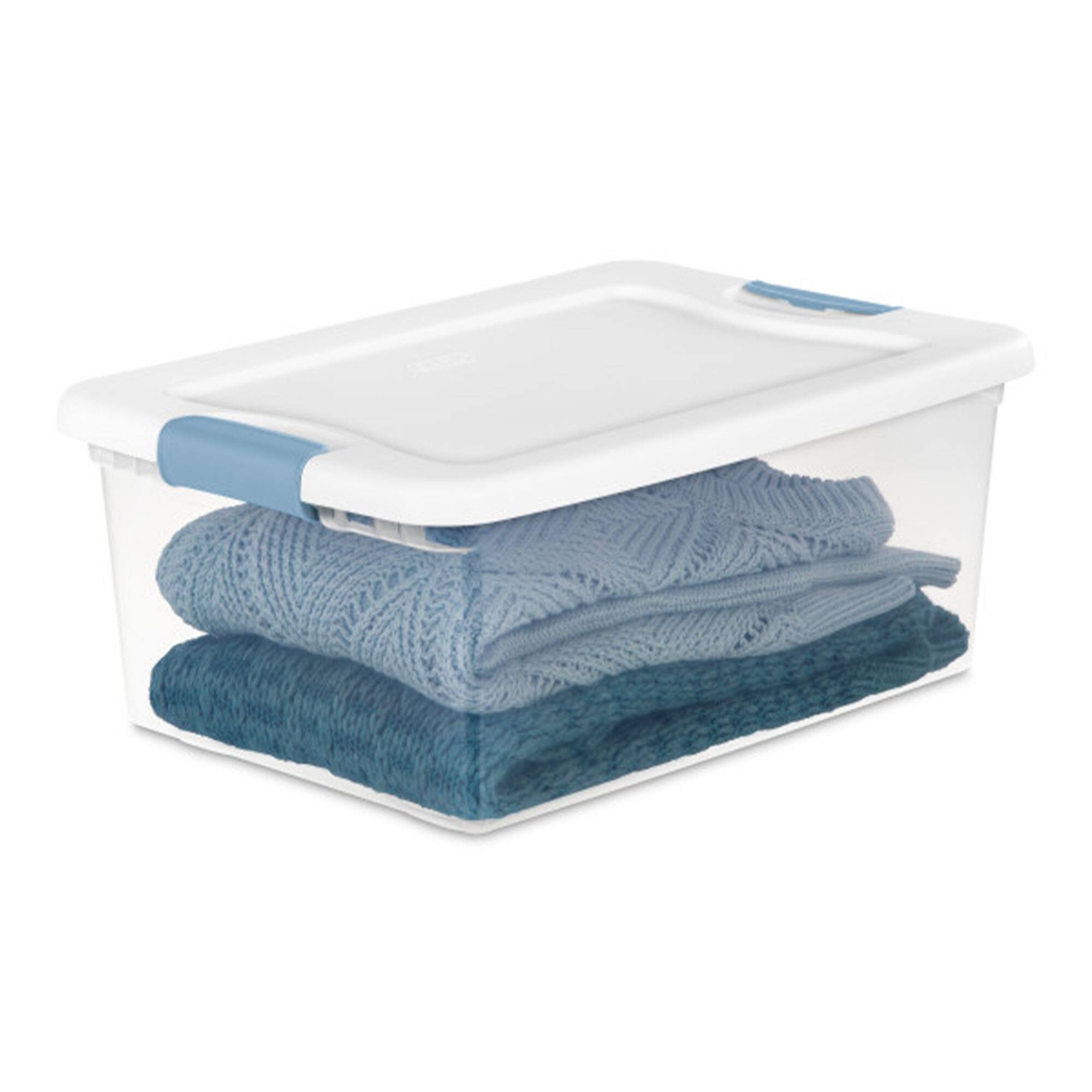Alt View 7. Sterilite - Sterilite Plastic 15 Quart Storage Box Container with Latching Lid, 24 Pack.