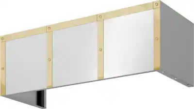 Front. Zephyr - Banding Kit for Zephyr Forte Duct Cover DC13612AS - Polished Gold.