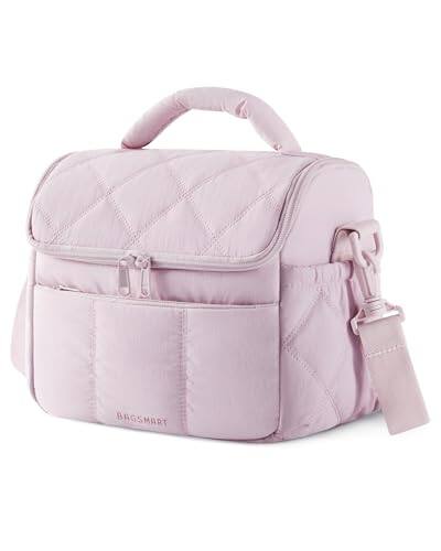 Front. Vulpecula Spade - Insulated Lunch Bags for Women, Cute Quilted Lunch Box, Lightweight Puffy Padded Waterproof Lunch Tote, Reusable Lunch.