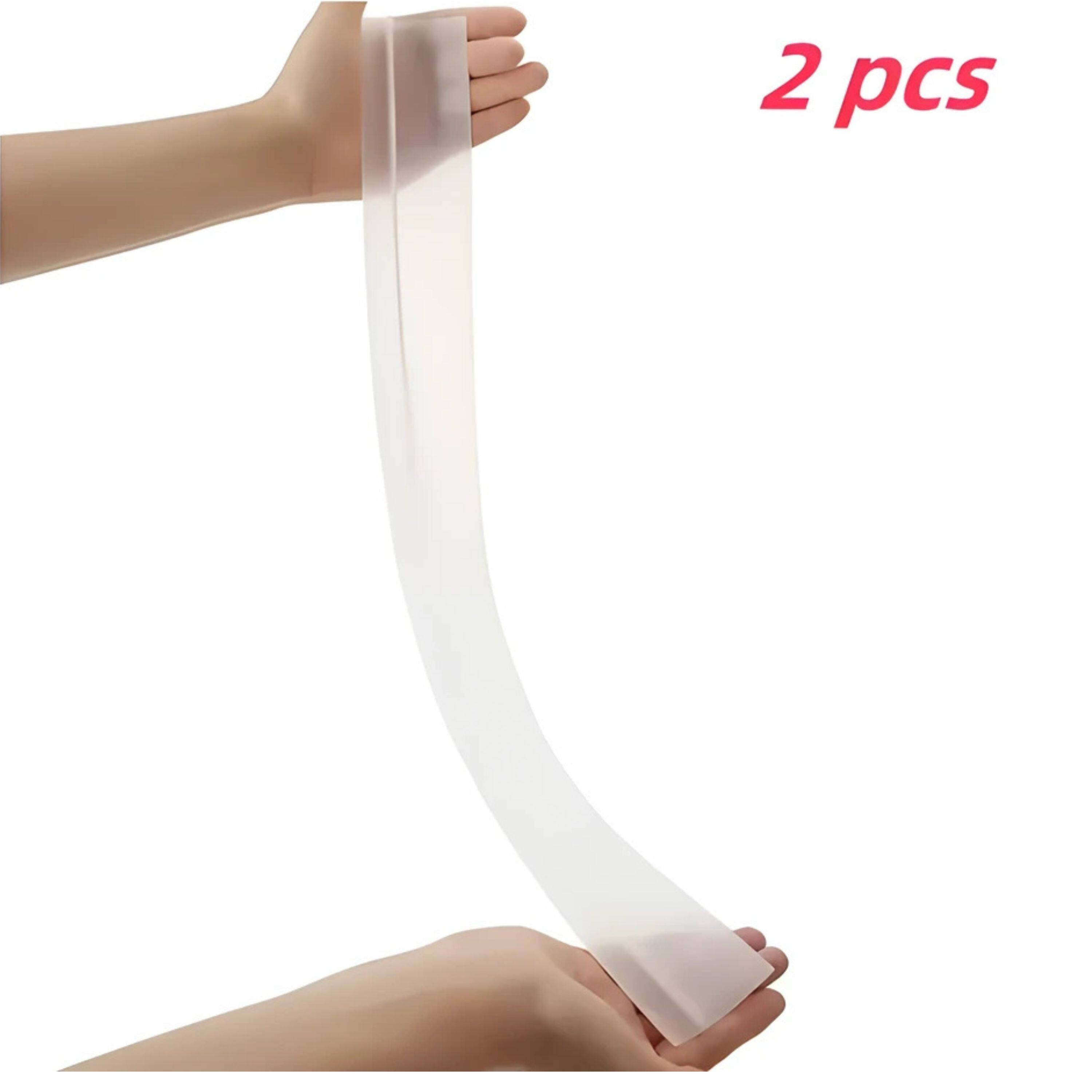 Back. Kitcheniva - Silicone Gap Sealing Strip for Kitchen Stove 2 Pcs Semi-Transparent - Semi-Transparent.