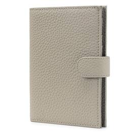 Vulpecula Spade - RFID Passport Holder Travel Wallet for Women, Leather Passport Cover Wallet with Card Holders SIM Slots,Zippered Coins - Elephant Grey