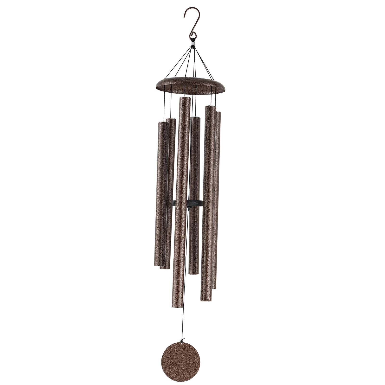 Alt View 5. VEVOR - Wind Chimes for Outside, 50", Deep Tone Wind Chimes with 6 Tubes, Unique Large Memorial Wind Chimes for Anniversary - Copper Vein.