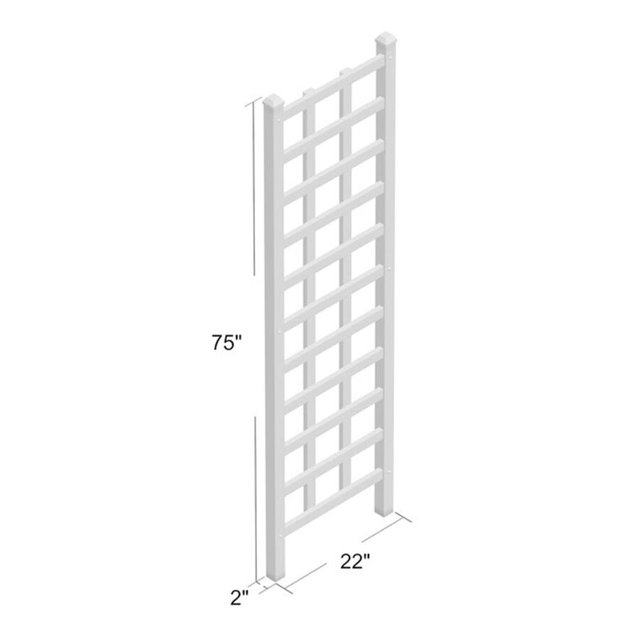 Dura Trel Elmwood 22 x 75 Inch PVC Vinyl Outdoor Garden Patio Trellis ...