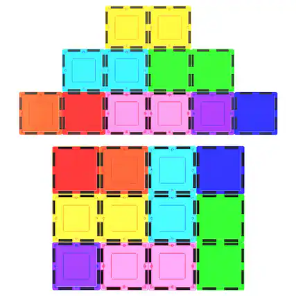 Front. PicassoTiles - PICASSO-TILES Magnetic Tiles for Kids, Construction STEM Building Blocks Educational Toy, 12PCS - Multicolor.