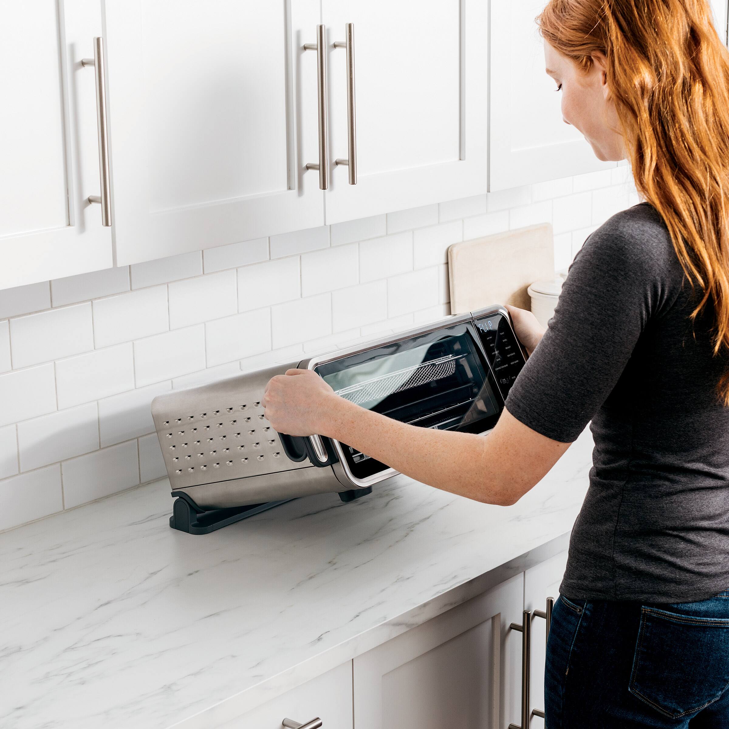 Alt View 12. Ninja - Ninja – Refurbished Foodi 10-in-1 Digital Air Fry Oven, Toaster, Flip-Away Storage, Dehydrate, Keep Warm - Stainless Steel/Black.