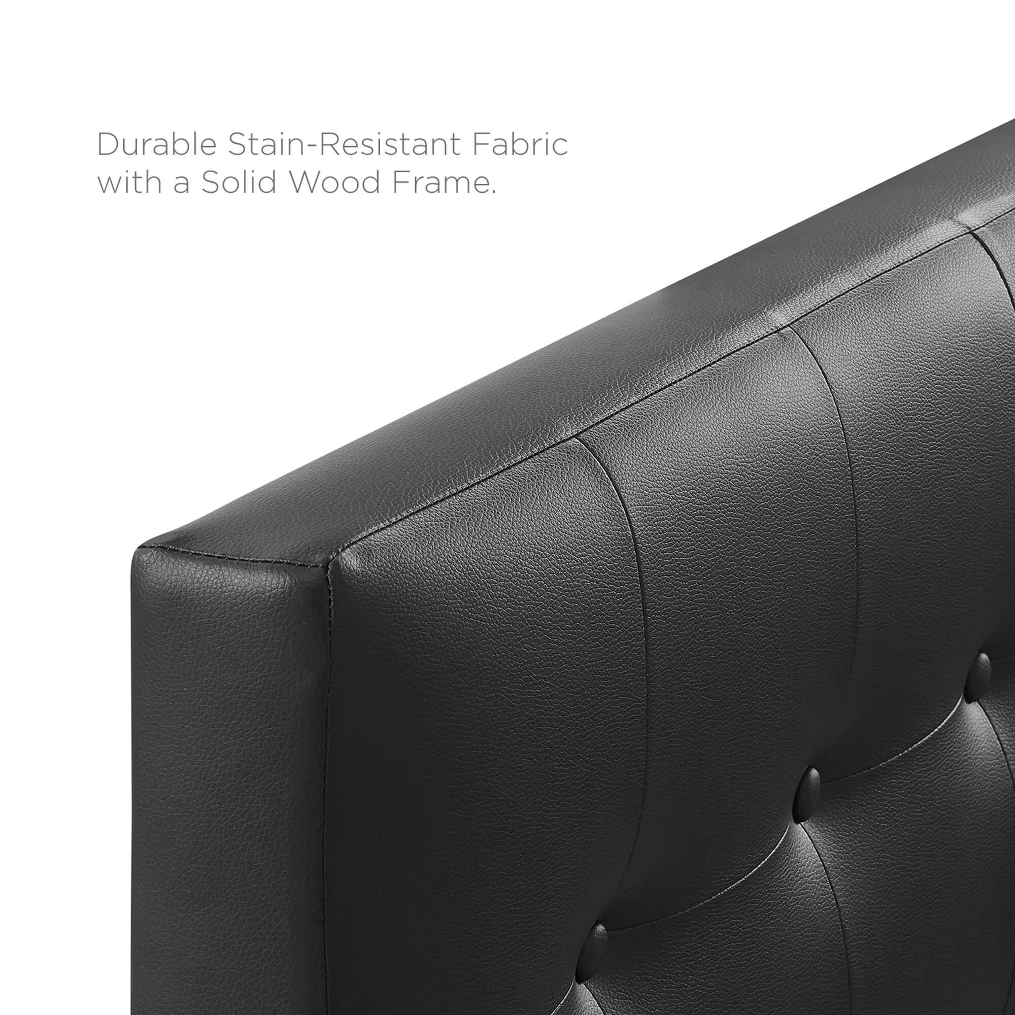 Durable Stain-Resistant Fabric with a Solid Wood Frame.