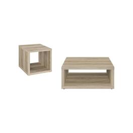 Coaster Co. of America - Frisco 2-piece Coffee and End Table Set Distressed Pine - Brown