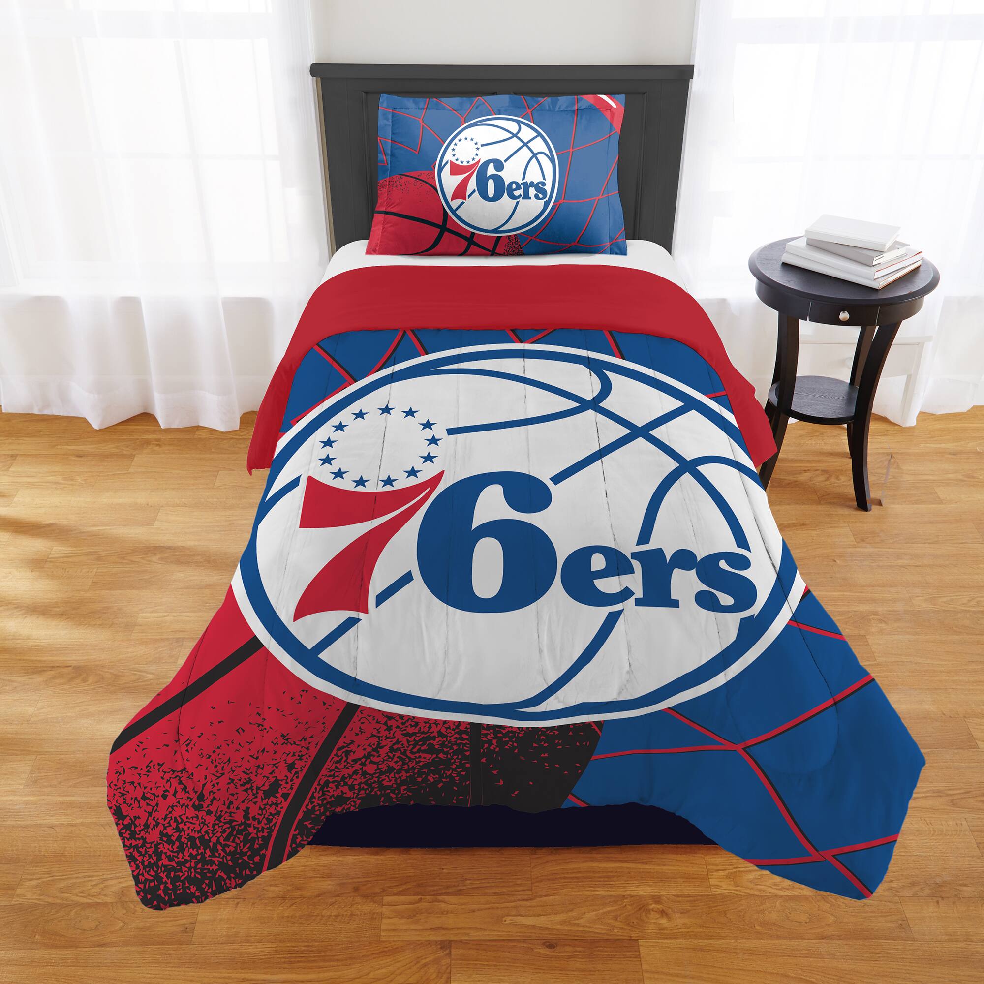 Sweet Home Collection - NBA Philadelphia 76ers Comforter & Pillow Sham Set- Twin/Twin XL - Multicolored