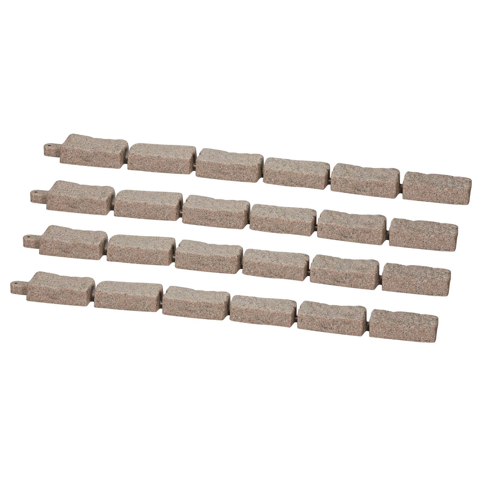 Alt View 5. VEVOR - Faux Stone Landscape Edging, 46.4 x 2.2 in Realistic Lawn Edging, Flexible Brick-Sized Garden Edging Border - Brown.