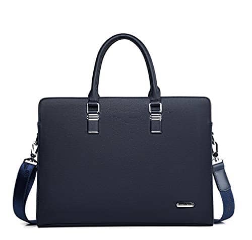 DORLUKFU - ]Business Bag Leather Briefcase Shoulder Laptop Business Bag for Men - Blue(xl)