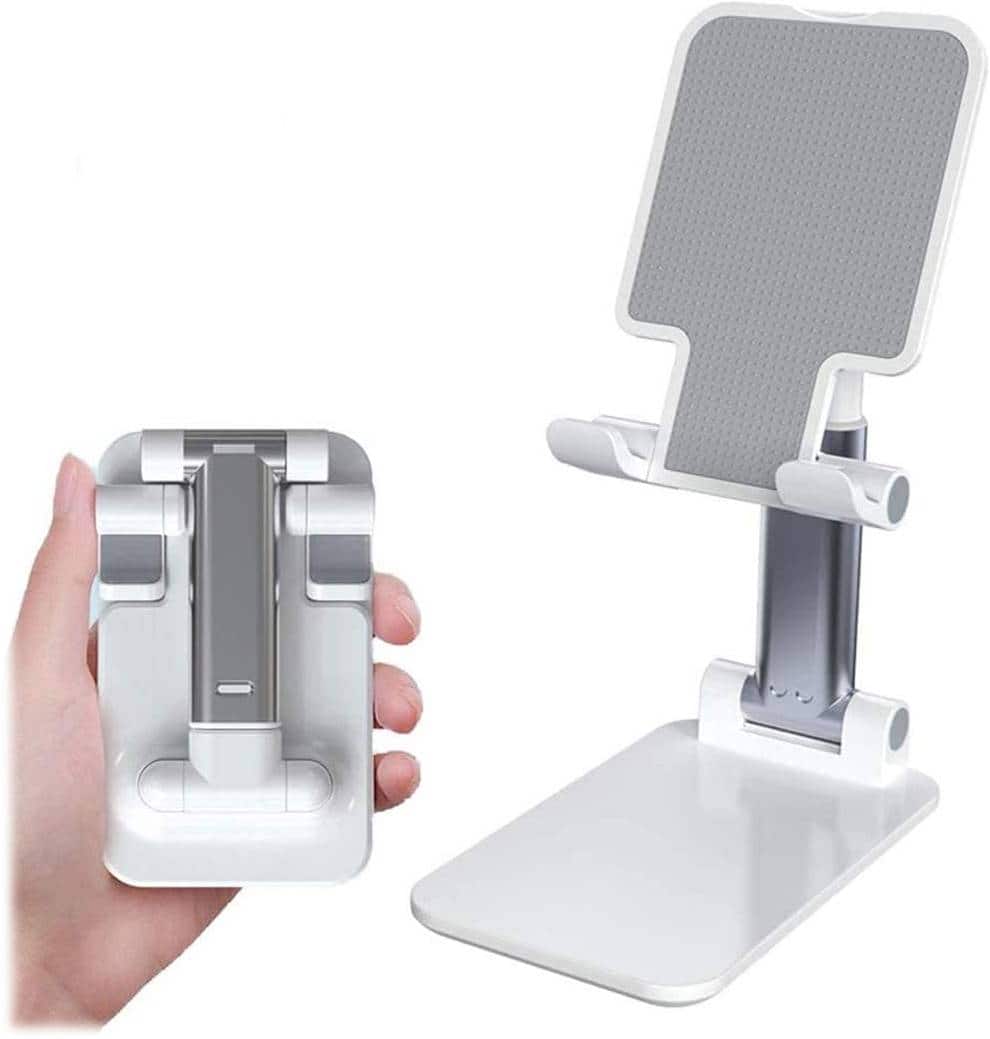 Alt View 14. SaharaCase - Foldable Stand for Most Cell Phones and Tablets up to 10" - White.