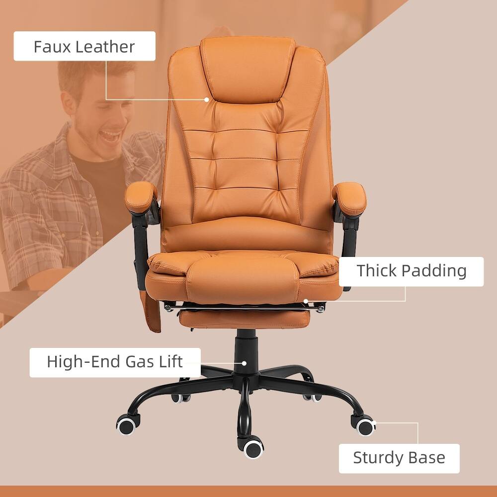 Faux Leather, Thick Padding, High-End Gas Lift, Sturdy Base