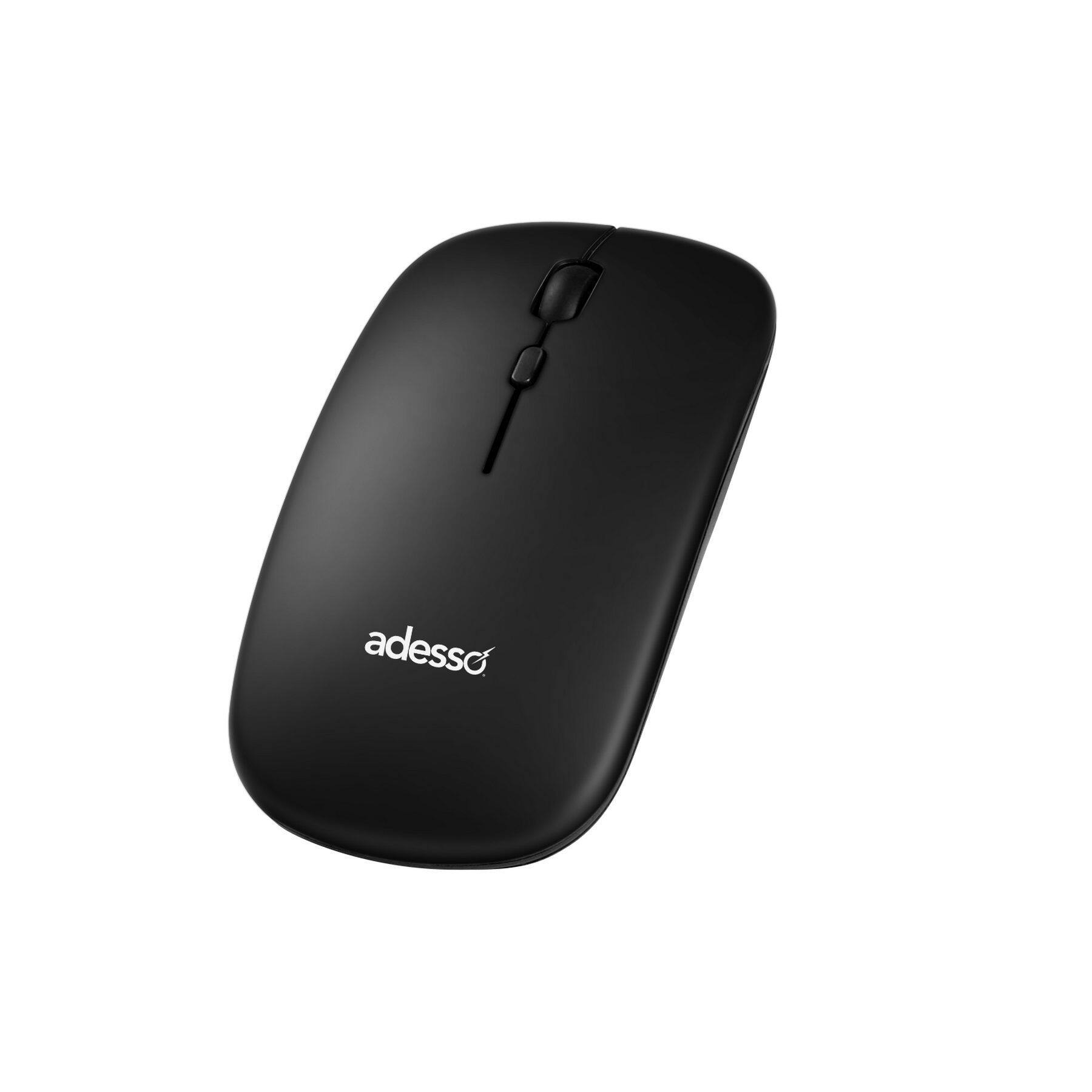 Alt View 15. Adesso - Multi OS Wireless Scissor Switch Keyboard and Mouse With a CoPilot AI Hotkey and Quiet Switches - Black and Grey.