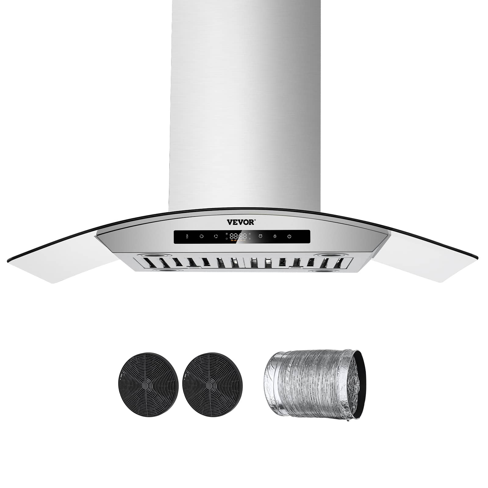VEVOR - 24 inches - Convertible - Wall Range Hood - Silver