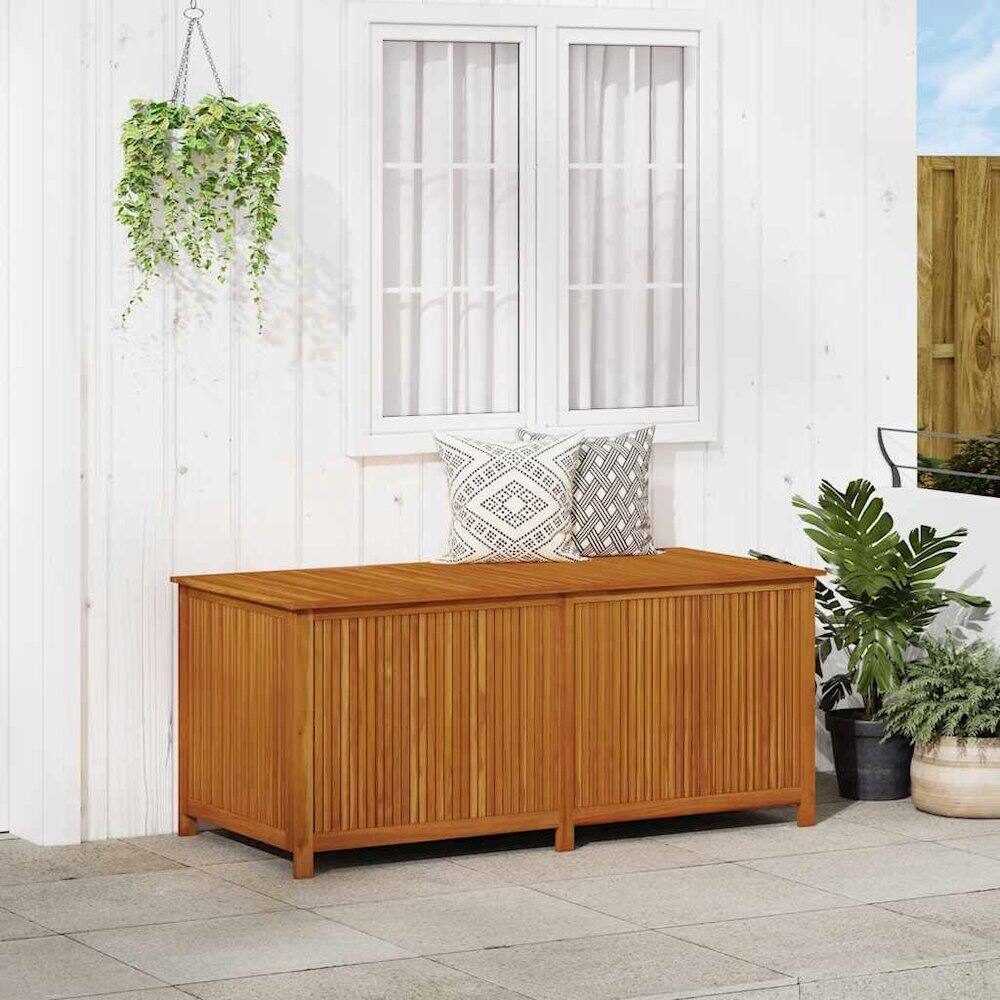 Angle. vidaXL - Storage Box Solid Acacia wood - Brown.