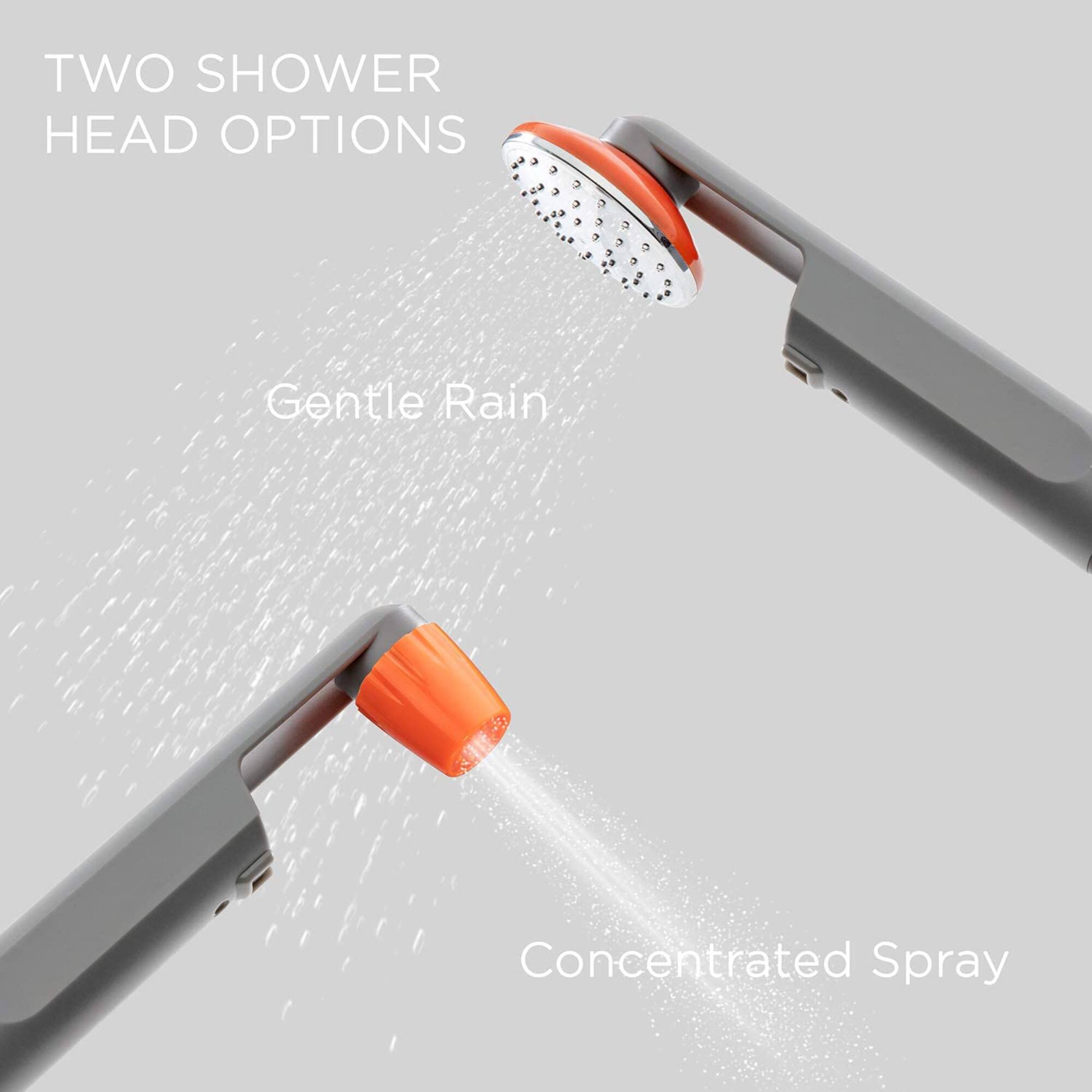 TWO SHOWER HEAD OPTIONS
Gentle Rain
Concentrated Spray