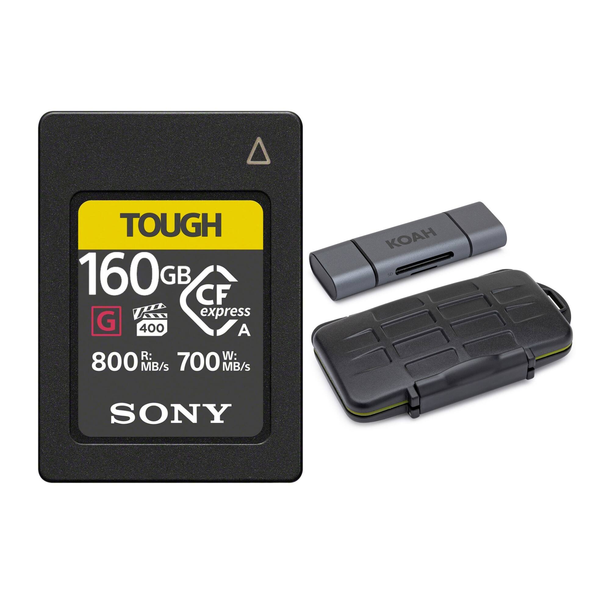 TOUGH
160GB CF
express G 400 A
R: 800 MB/s
W: 700 MB/s
SONY
KOAH