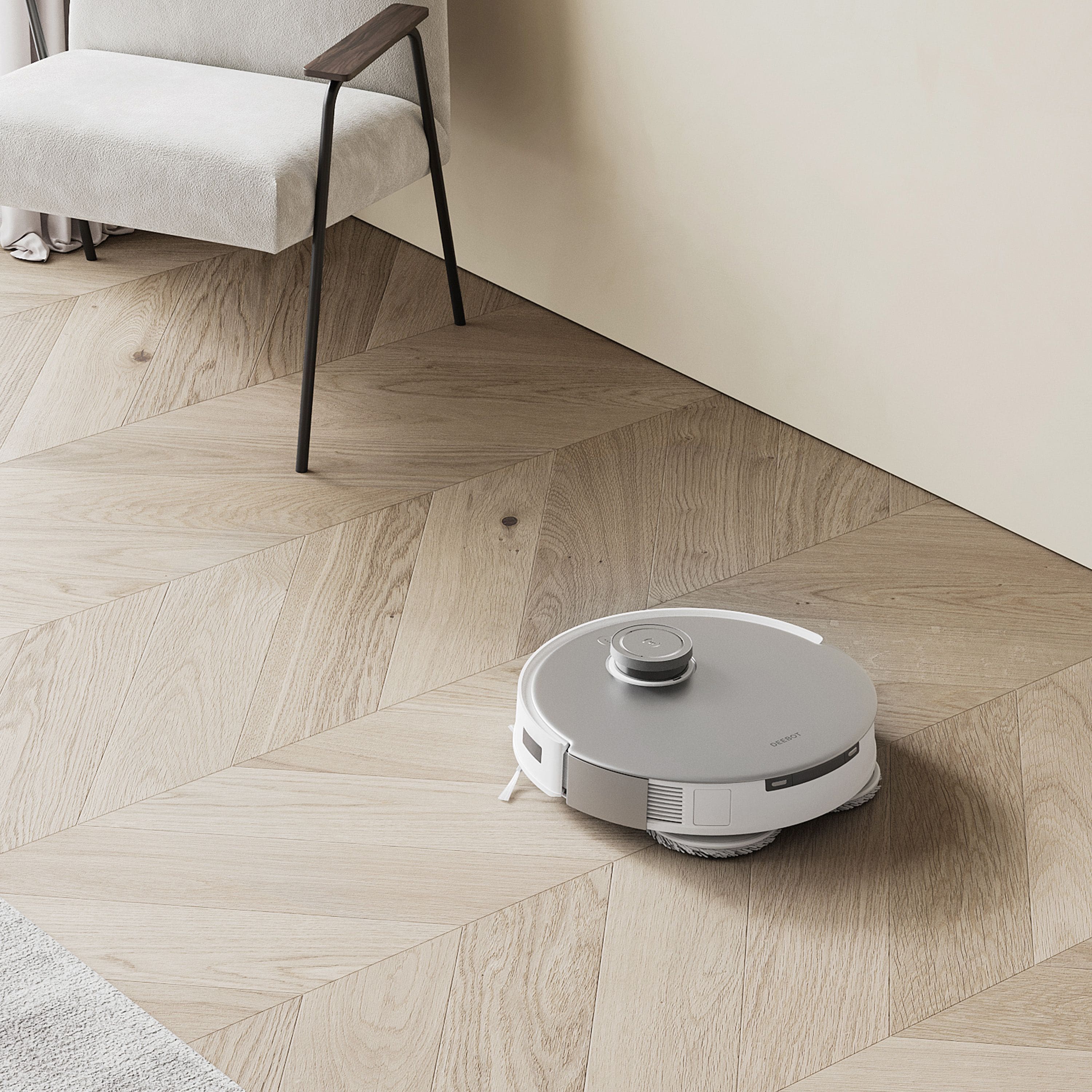 Alt View 11. ECOVACS Robotics - DEEBOT T20 OMNI Wi-Fi Connected Robot Vacuum & Mop with Self Washing Auto Empty Station - WHITE.