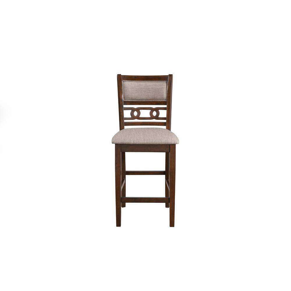 Left. New Classic Furniture - Furniture Gia Solid Wood Counter Chairs in Cherry Brown (Set of 2) - Cherry.