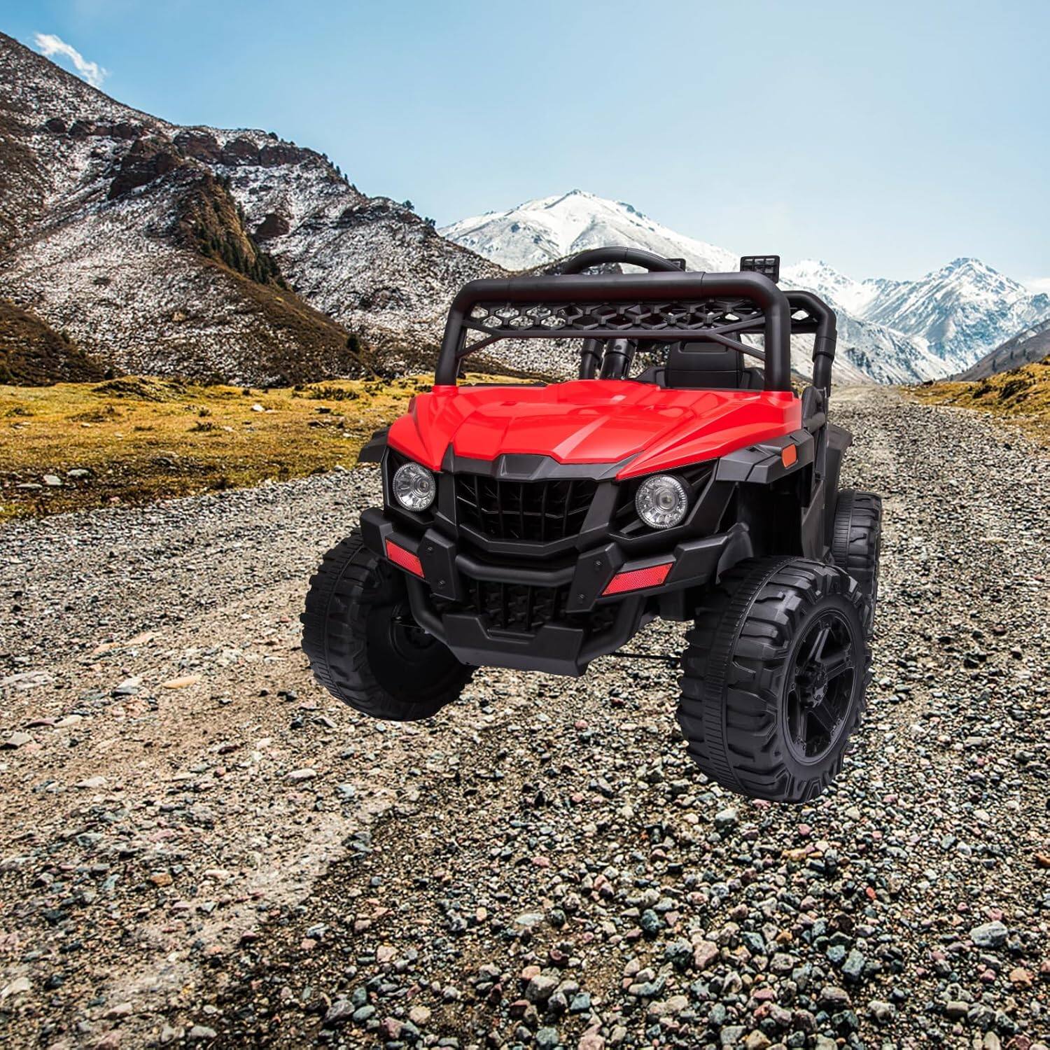 Alt View 1. Homhougo - Kids Ride-On Truck with Remote Control Spring suspension LED lights 3 speeds MP3 player.