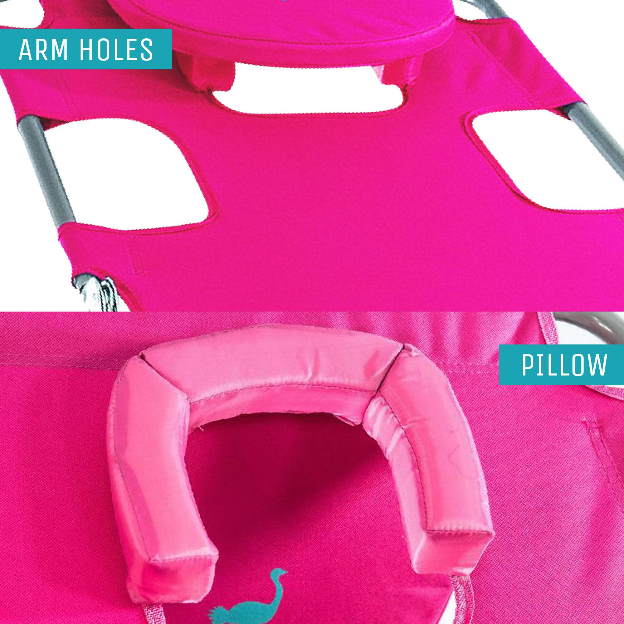 ARM HOLES  
PILLOW