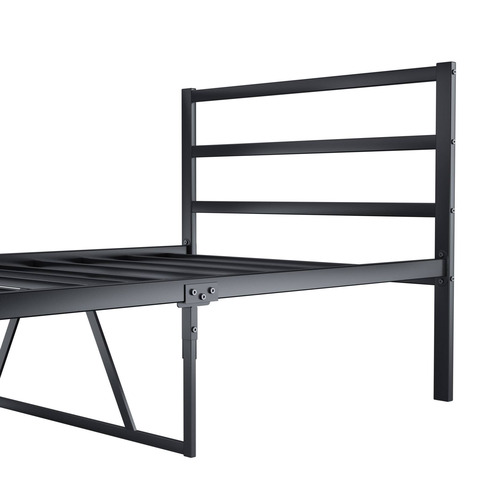 Alt View 9. Ecooso - Metal Platform Bed frame with Headboard, Sturdy Metal Frame, No Box Spring Needed(Twin) - Black.
