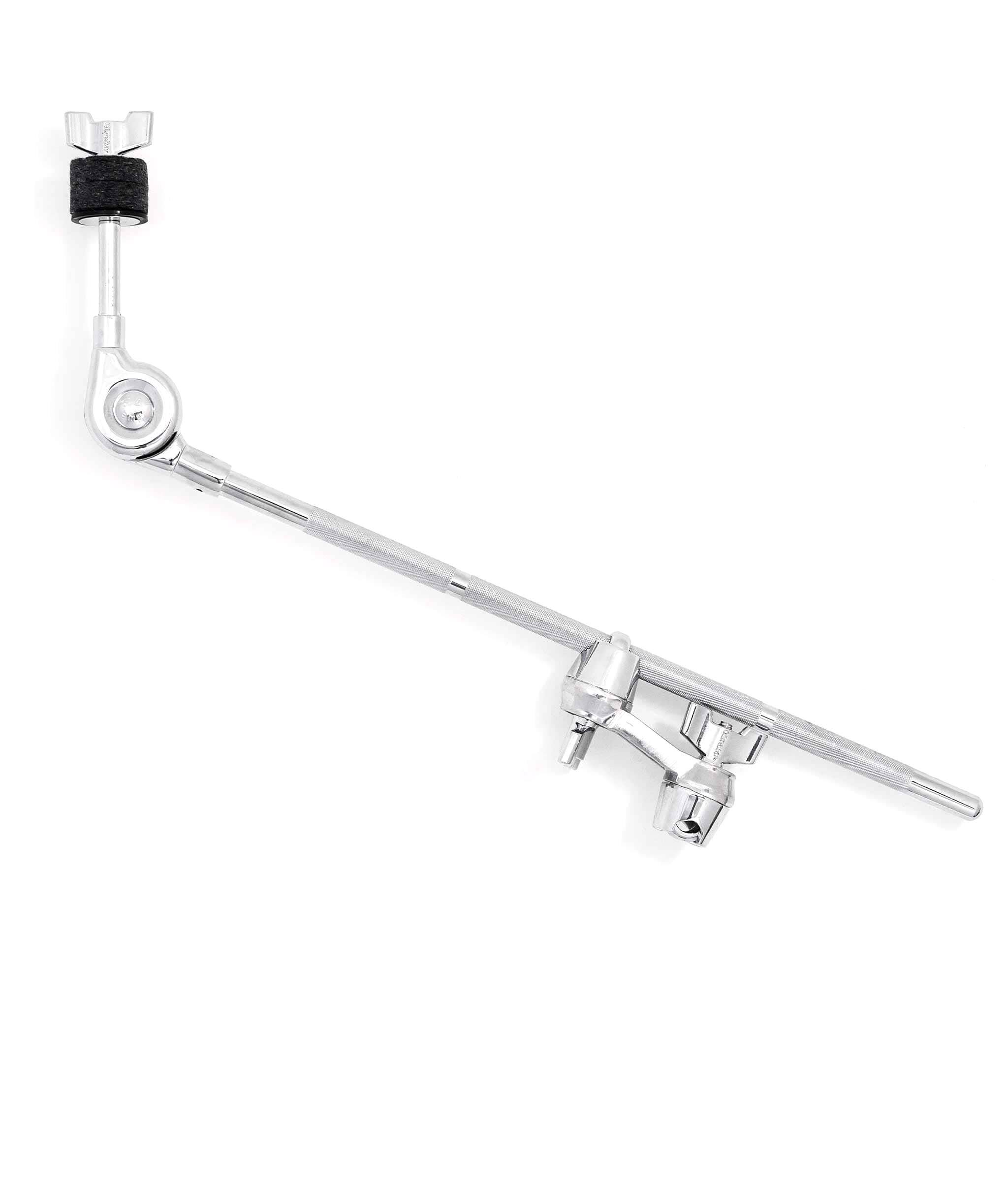 Front. Gibraltar Hardware - 18" Cymbal Arm w/ Rotating Boom Rod Clamp, Geared Tilter for Precise Angle Control.