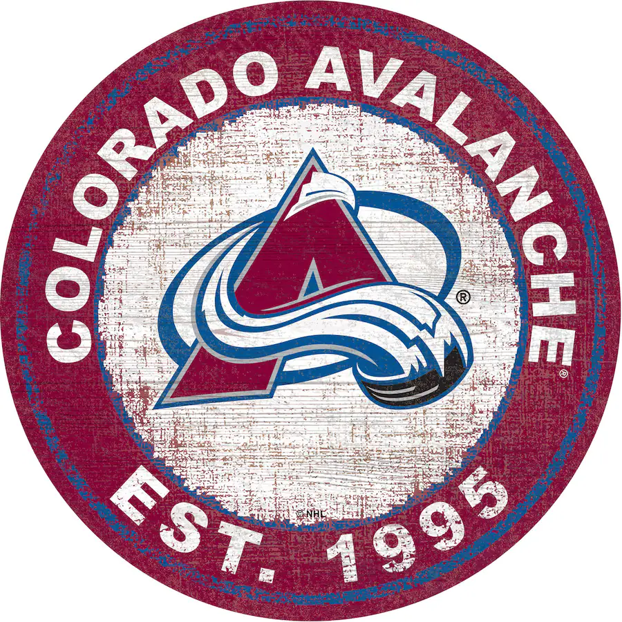 Fan Creations Colorado Avalanche 24 Round Heritage Logo Sign fan-creations-colorado-avalanche-24-round-heritage-logo-sign
