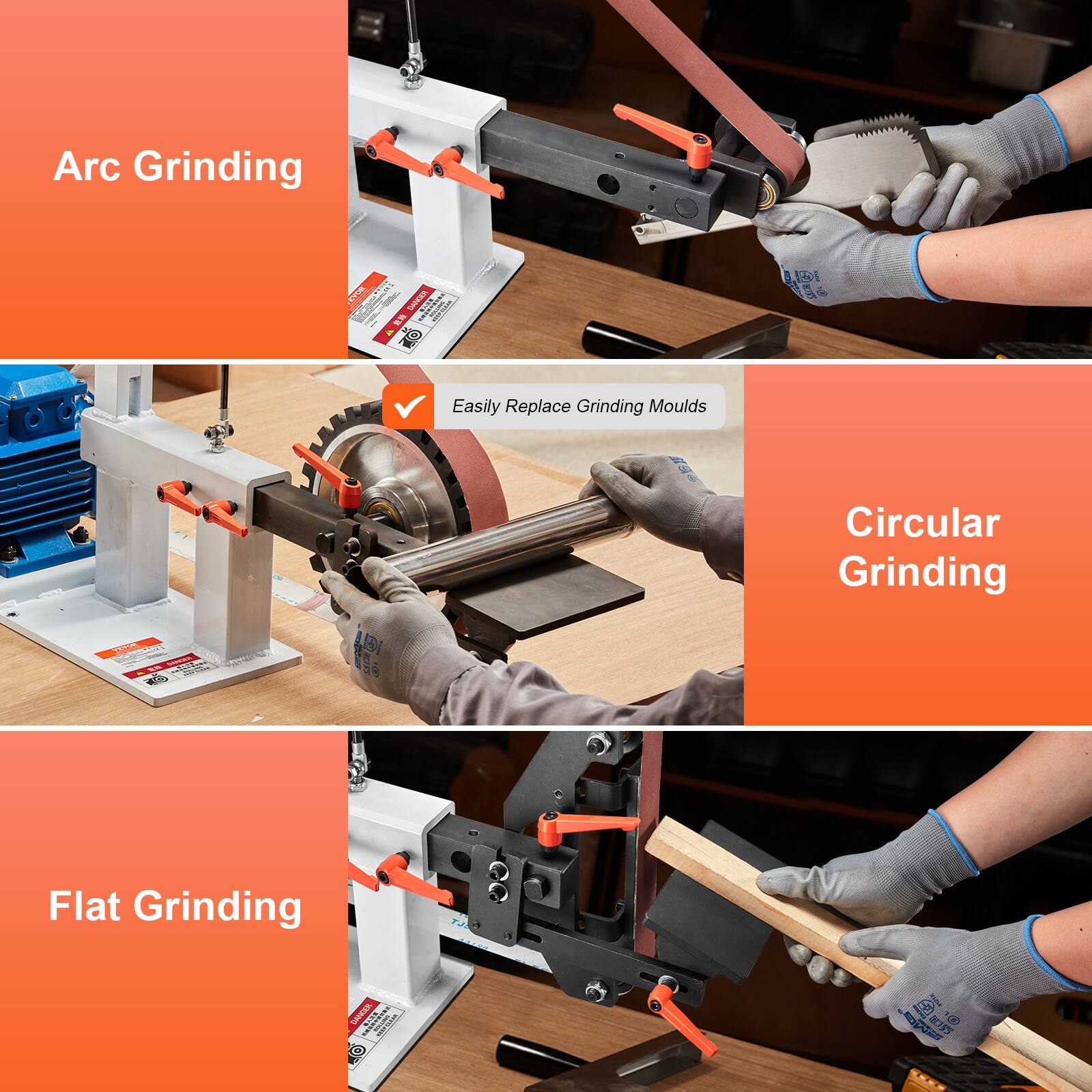 Arc Grinding

Easily Replace Grinding Moulds

Circular Grinding

Flat Grinding