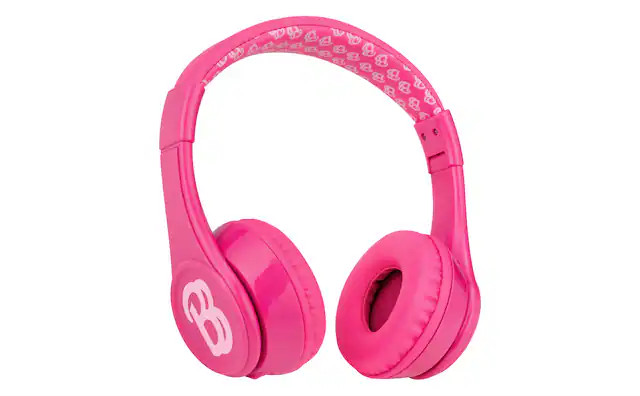 Front. eKids - eKids Barbie Bluetooth Headphones for Kids, Wireless Headphones for School, Home, or Travel - Pink.