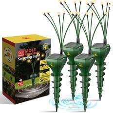 MOLE Solar Repellent & Swaying Light
4 Pack
Model M9
Waterproof
Stay Away Mole