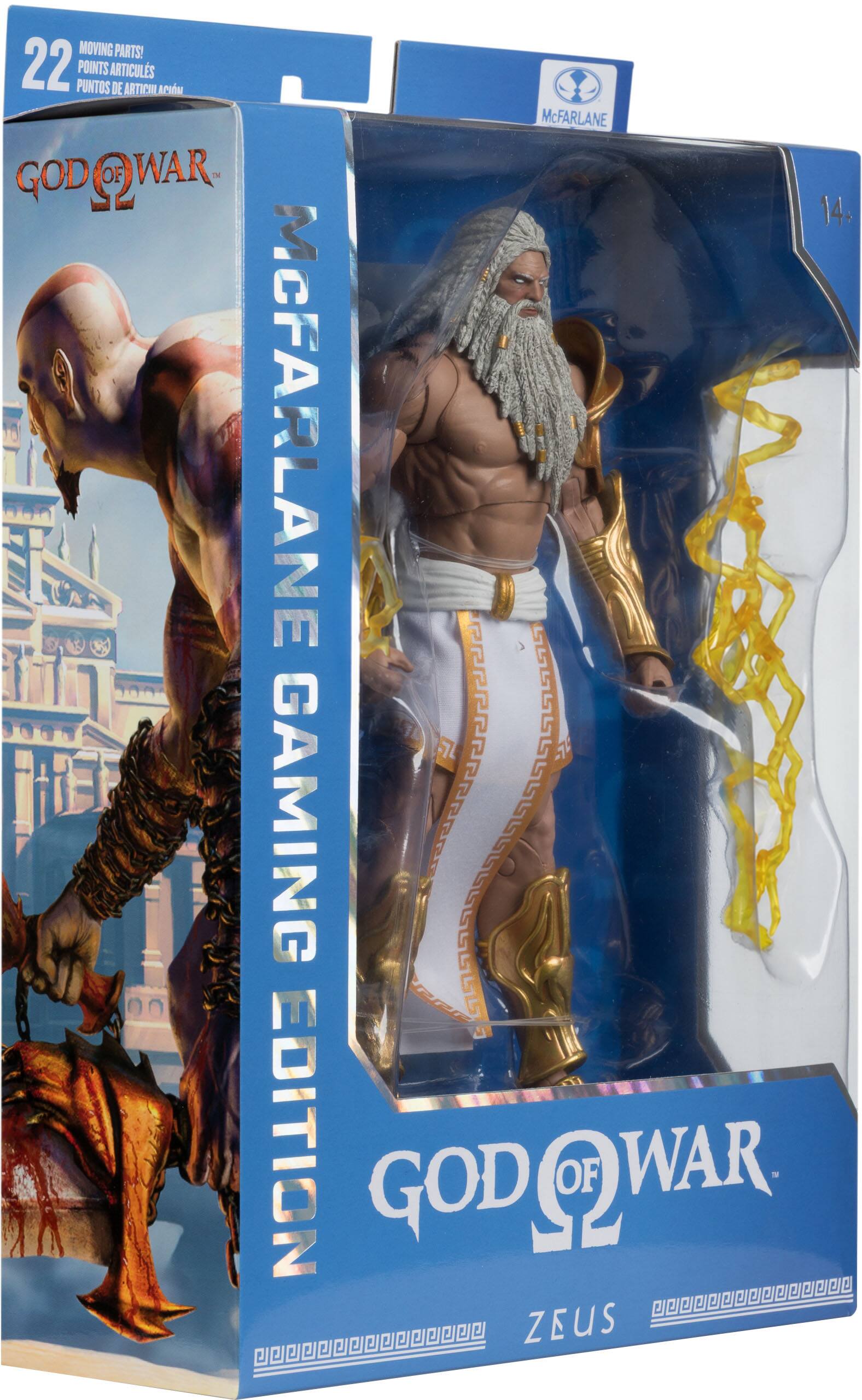 MOVING PARTS!  
22 POINTS ARTICULS DE ARTICULACIÓN  
PUNTOS DE ARTICULACIÓN  
GOD OF WAR 2  
McFARLANE GAMING EDITION  
ZEUS