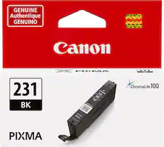 GENUINE Authentique GENUINO calon Lalu Canon PIXMA 231 BK PIXMA 231 Canon BK CUA-E Black Ink Canon ChromaLife 100.