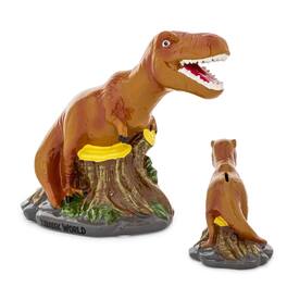 Silver Buffalo - Jurassic World T-Rex 6-Inch Ceramic Sculpted Coin Bank Storage - Brown
