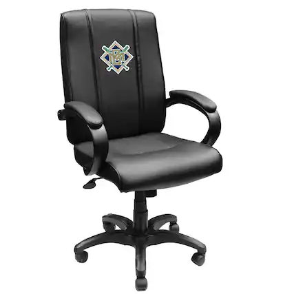 Front. DreamSeat - Black Logo Office Chair 1000 - Black.