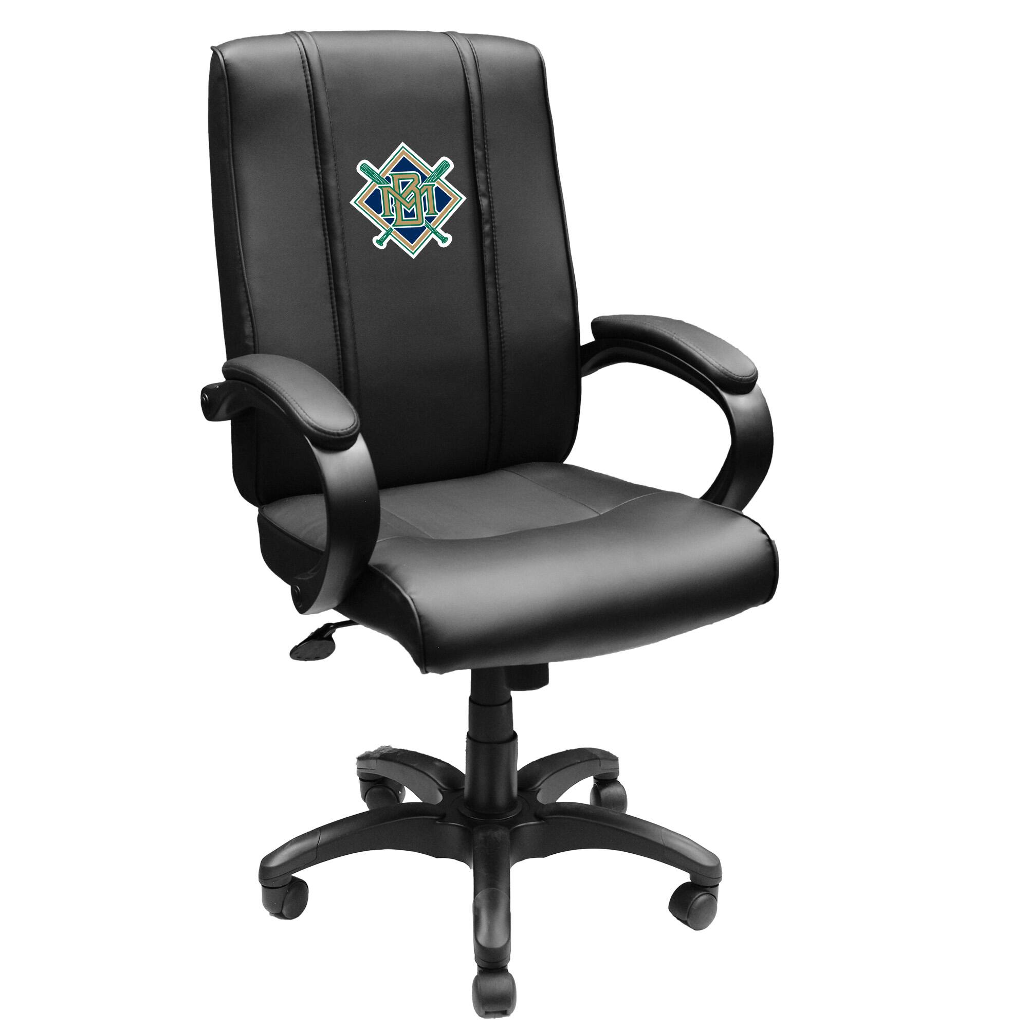 Front. DreamSeat - Black Logo Office Chair 1000 - Black.