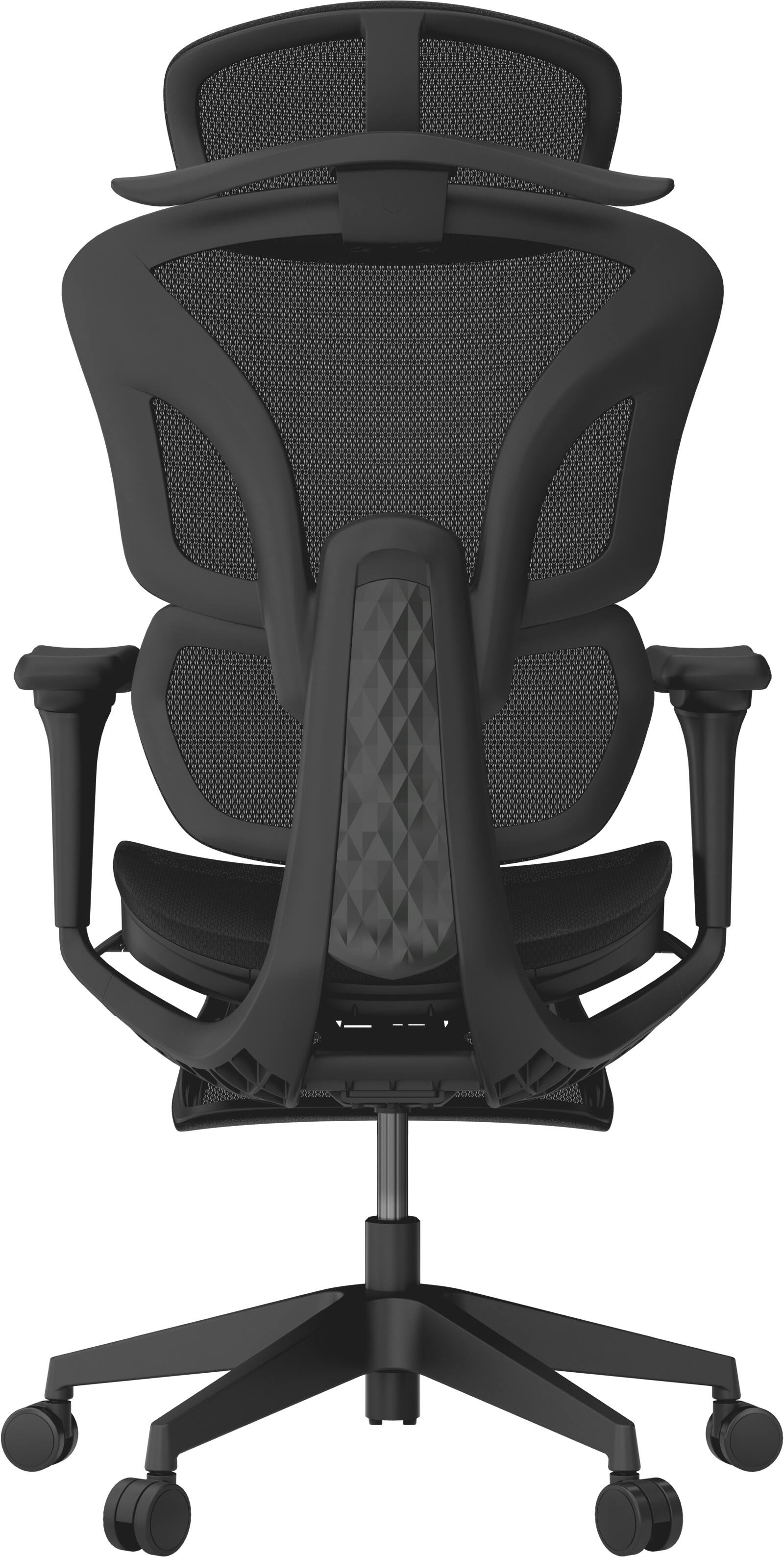 Alt View 2. ACGAM - Ergonomic Mesh Office Chair, High Back Gaming Chair w/ Footrest, Lumbar Support, 4D Armrest, Headrest, Large Nylon Base - Black.