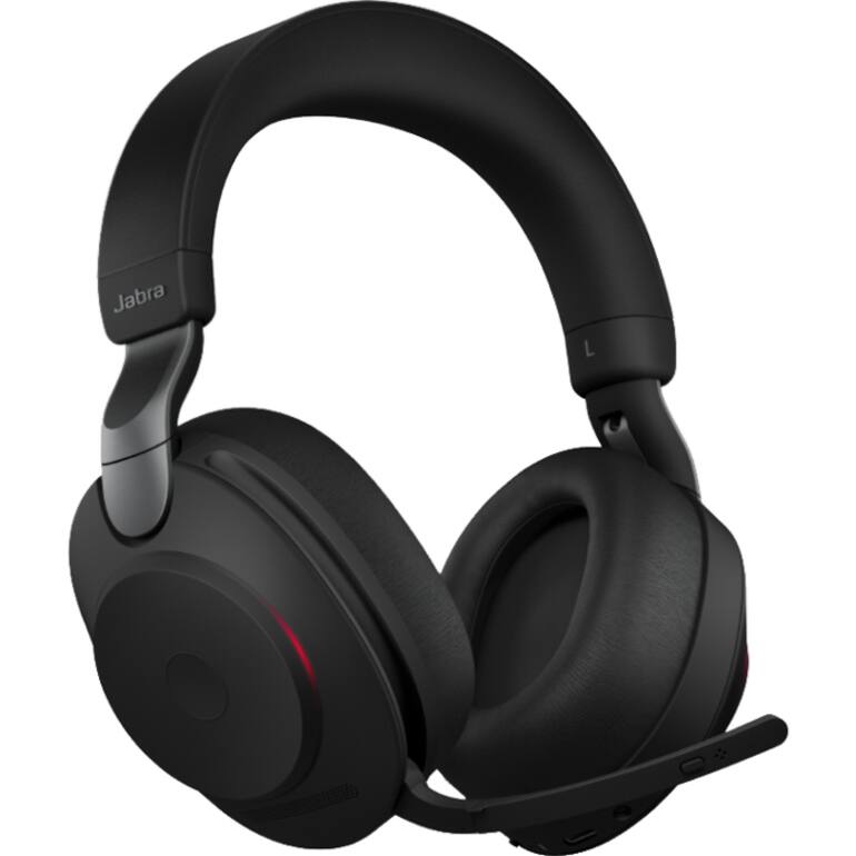 Alt View 7. Jabra - Jabra Evolve2 85 Headset - Stereo - Wireless - Bluetooth - Over-the-head - Binaural - Supra-aural - Black - Black.