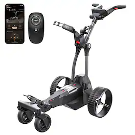 NAVEE - Birdie 3X Electric Golf Cart with Follow Me, 36 Hole Max Range, Dual Motor Assist, Remote, Foldable - Black