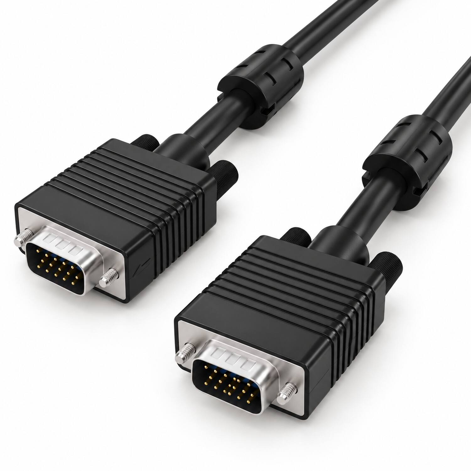 Left. Sanoxy - 100ft SVGA HD15 M/M Monitor Cable with Ferrites - Black.