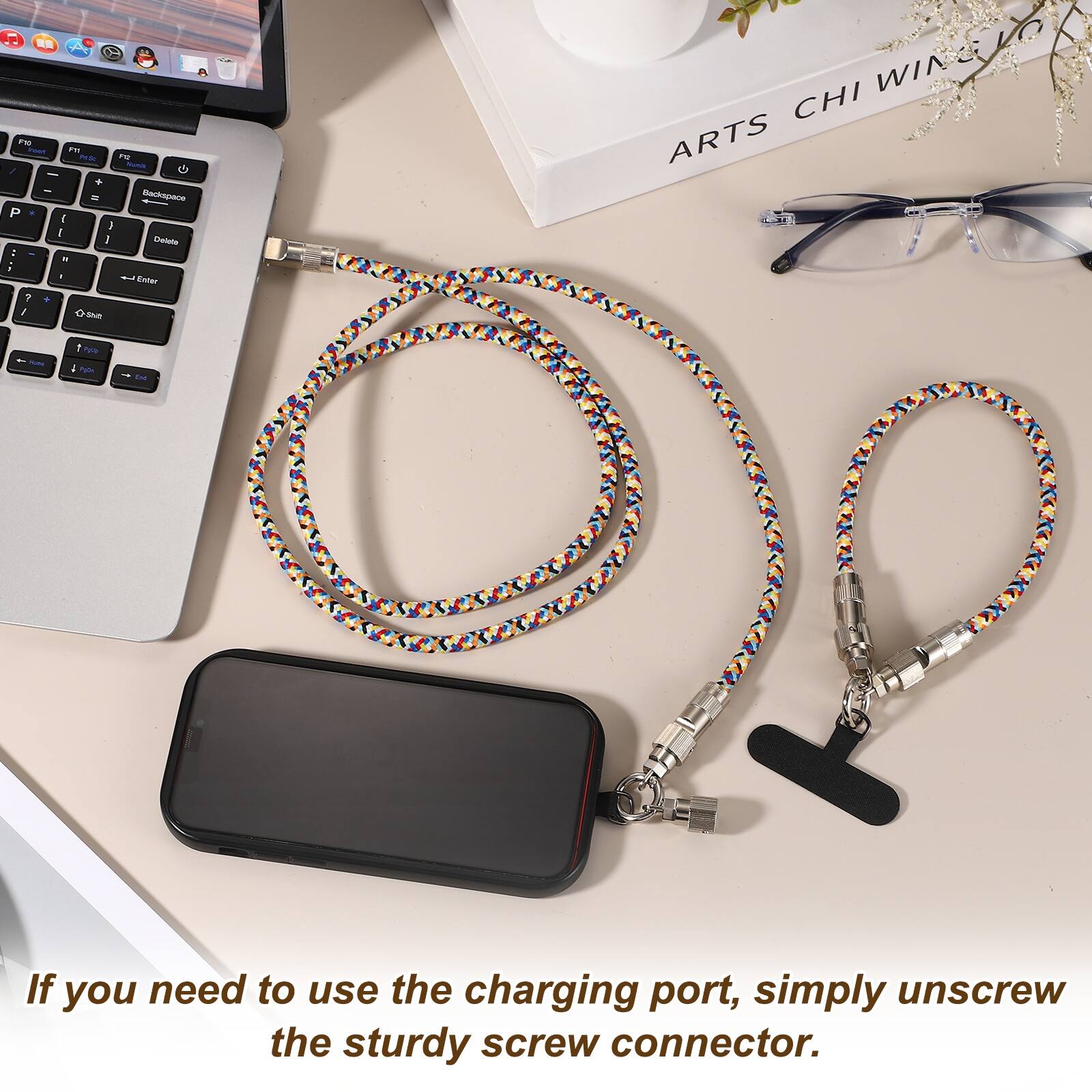 If you need to use the charging port, simply unscrew the sturdy screw connector.