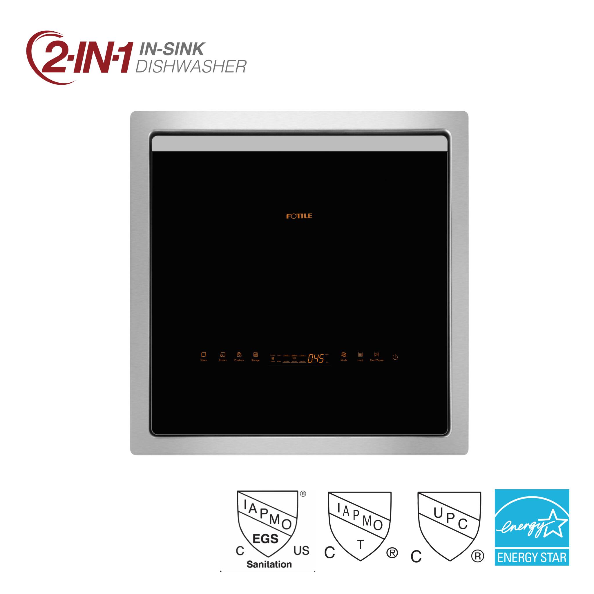 2-IN-1 IN-SINK DISHWASHER

IAPMO EGS Sanitation  
IAPMO T C  
UPC  
ENERGY STAR