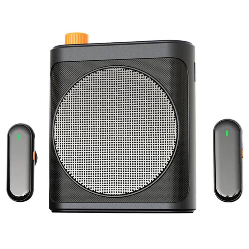 Front. Skanty Furniture - Wireless Voice Amplifier with Clip-On Magnetic Lavalier Microphones, Bluetooth Megaphone loud speaker for teacher&guide - Black.