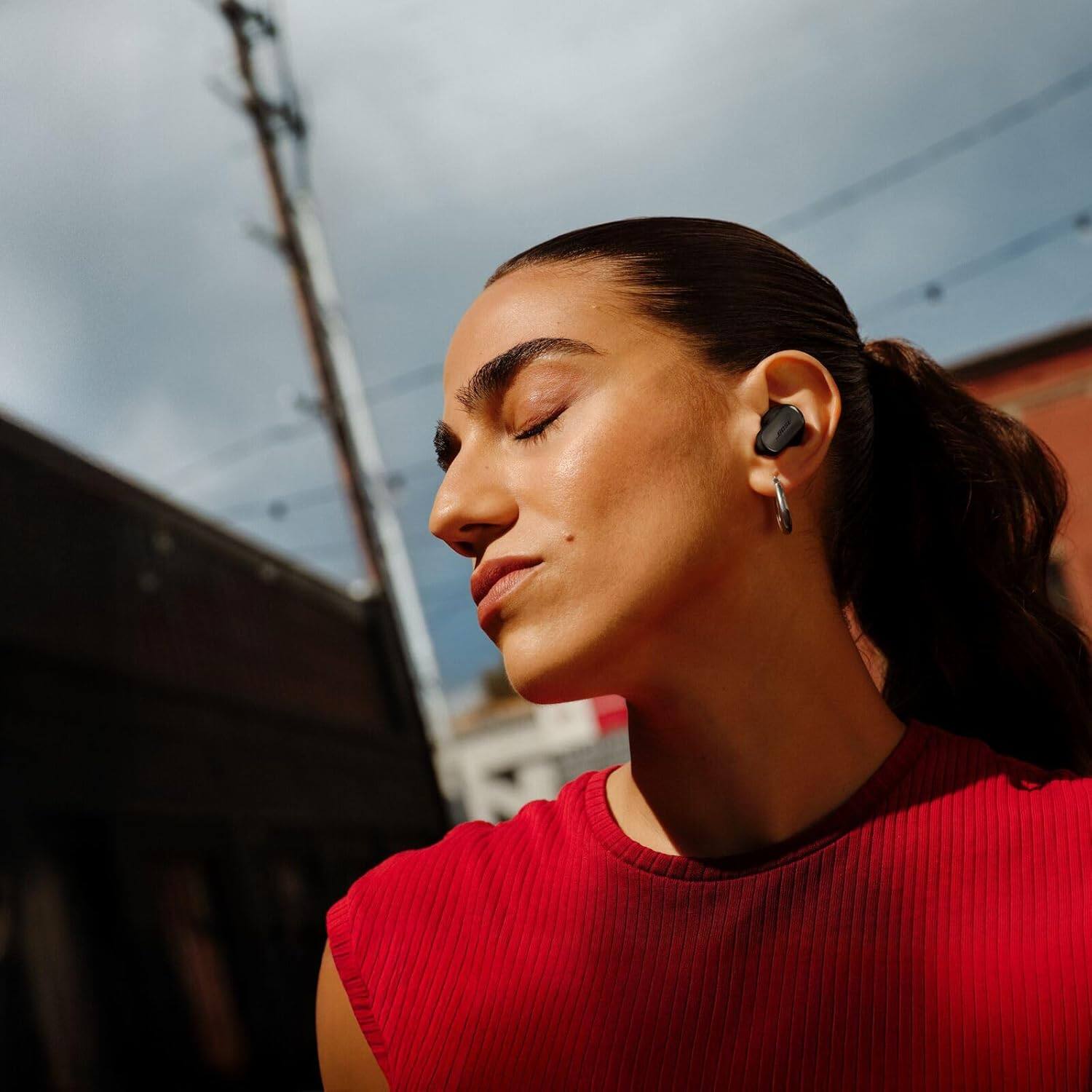 Alt View 3. Bose - Bose QuietComfort Ultra Earbuds (2nd Gen) Bundle with Fast Charger - Noise Cancelling (Black) - Black.