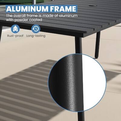 ALUMINUM FRAME

The overall frame is made of aluminum with powder-coated

Rust-proof Long-lasting