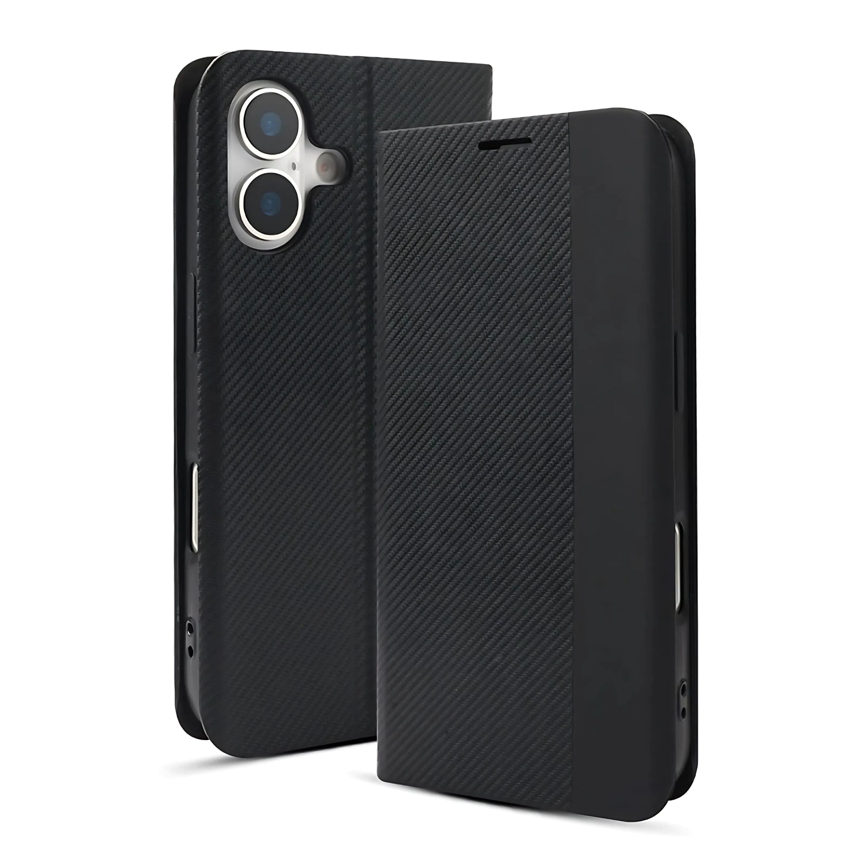 Front. Kitcheniva - Executive Series Wallet Phone Case For iPhone 17 - Black.