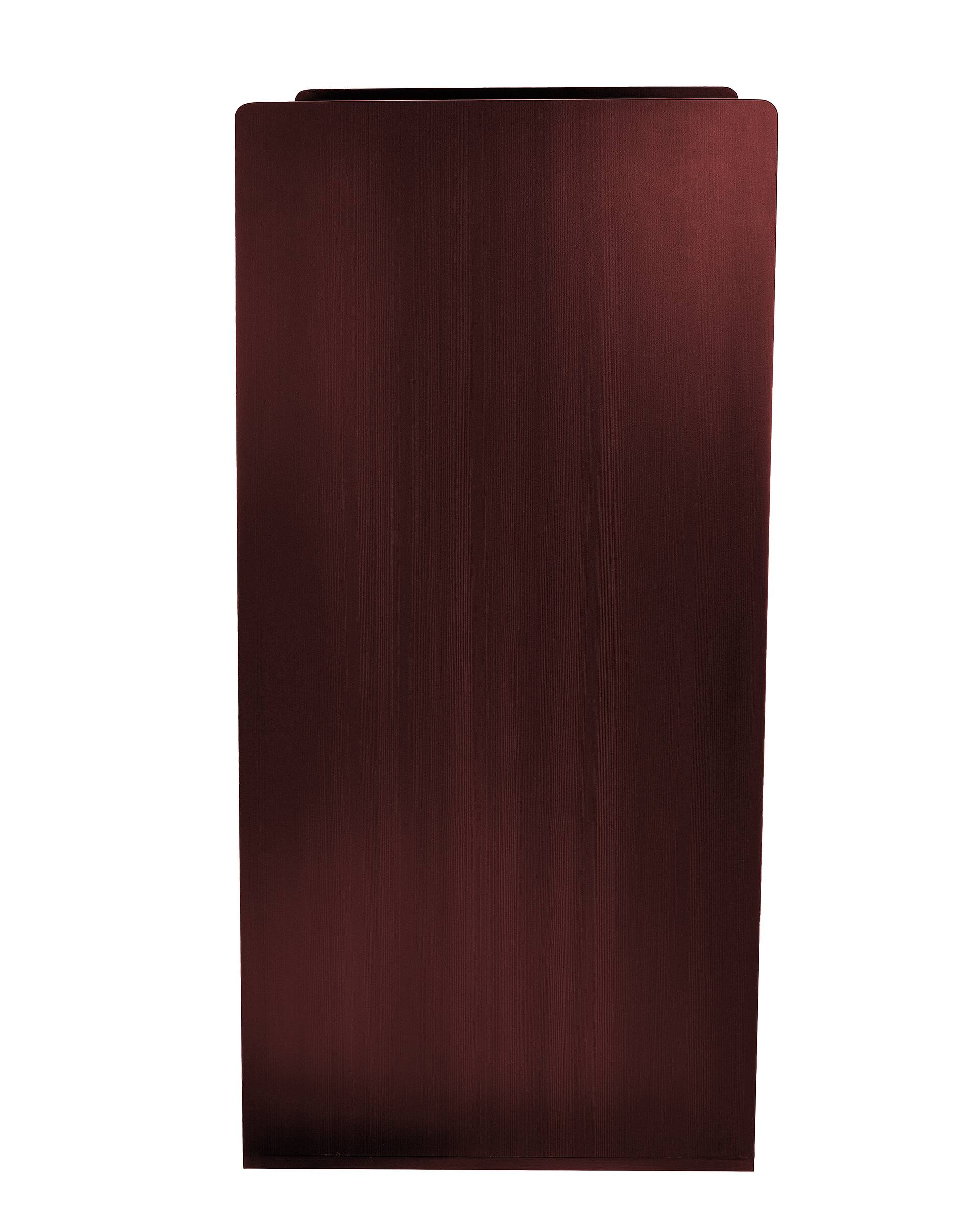 Left. Alpine Industries - 40 Gallon Wood Food Tray Top Trash Can Receptacle Enclosure - Mahogany.