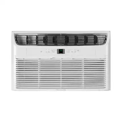 Front. Frigidaire - Frigidaire 230V 12,000 BTU 550 Sq. Ft. In Wall Air Conditioner with 10,600 BTU Supplemental Heat with Remote - White.